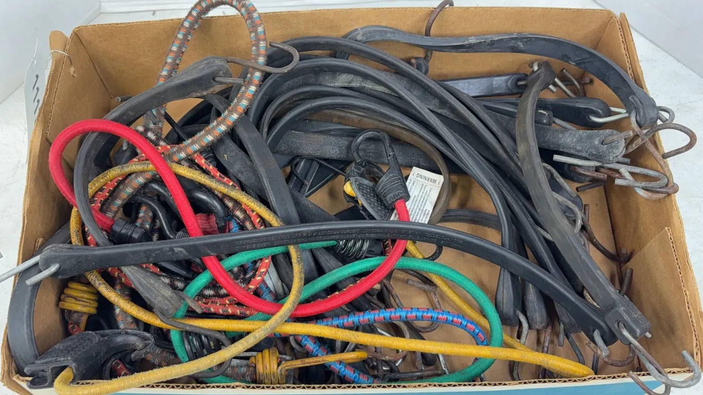 Assorted Heavy Duty Rubber Tarp Straps and Bungee Cords