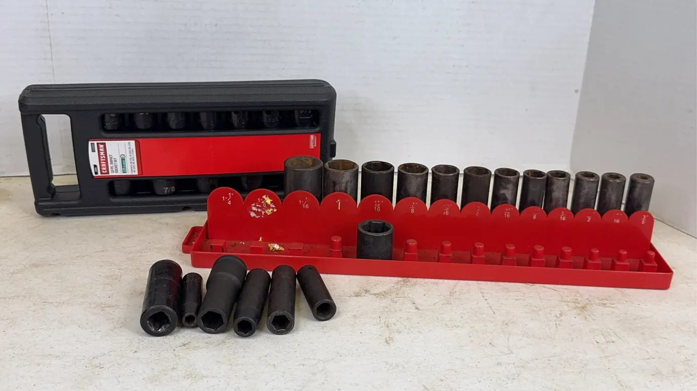 Craftsman 12-Piece 1/2-Inch Drive Impact Socket Set With Storage Organizers