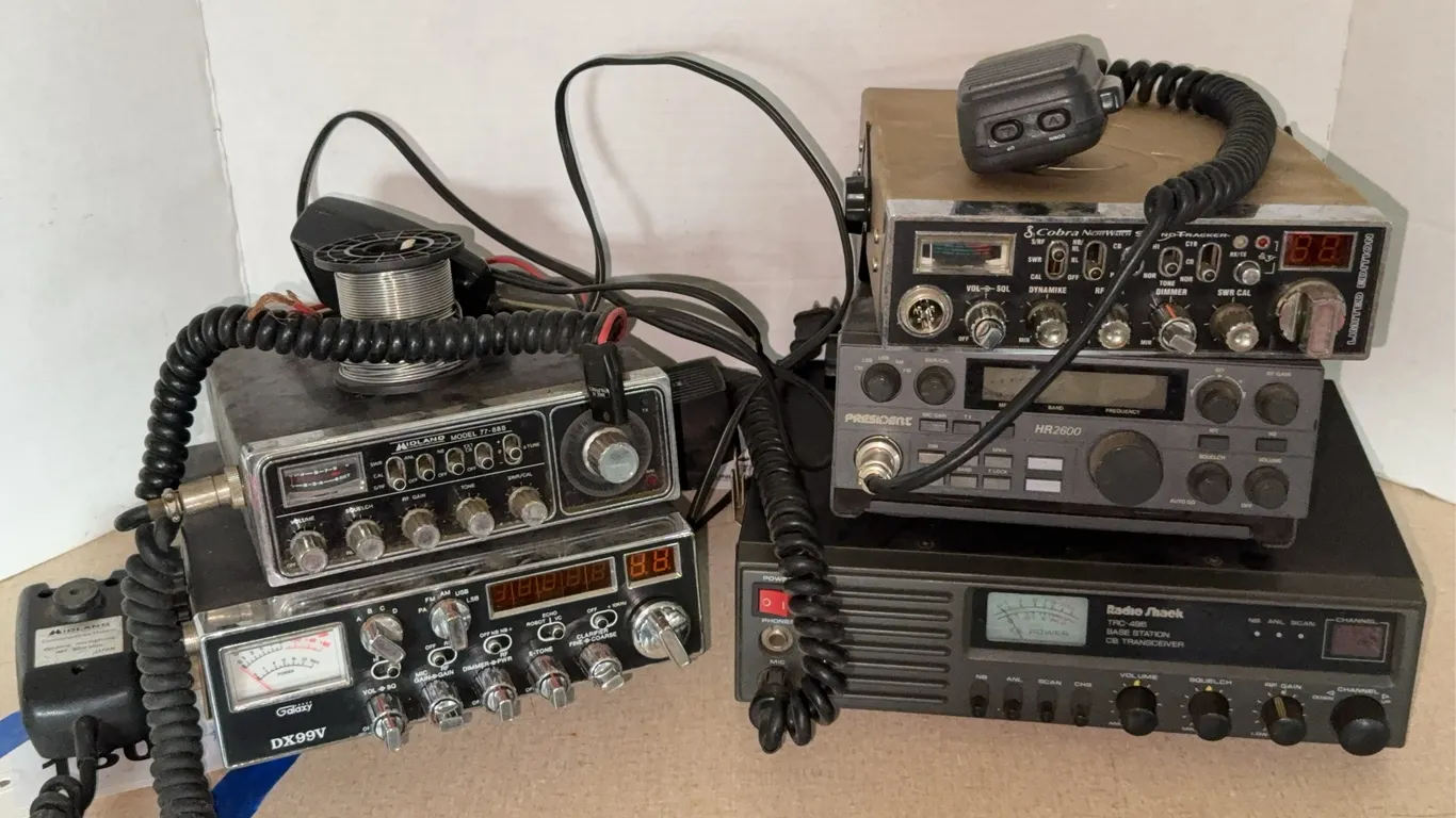 Assorted CB and Amateur Transceivers With RadioShack Cobra President