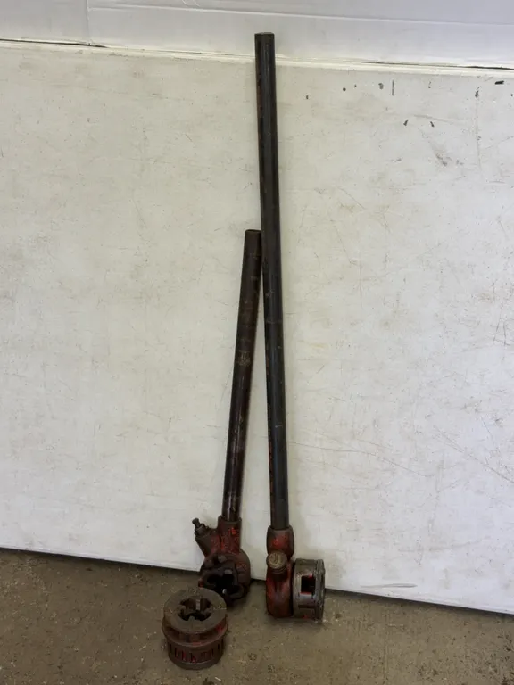 Toledo and Ridgid Manual Ratchet Pipe Threaders With Dies
