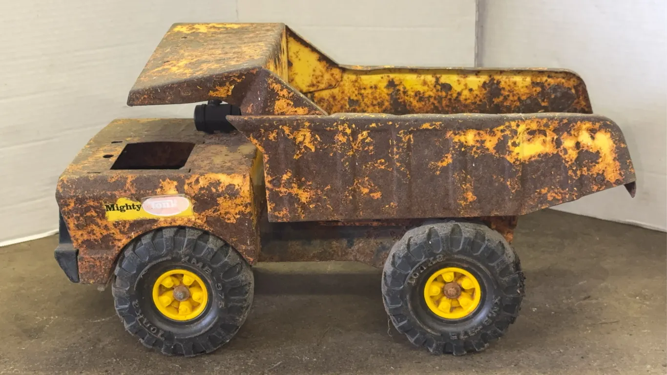 Vintage Tonka Mighty Dump Truck Pressed Steel Toy Vehicle