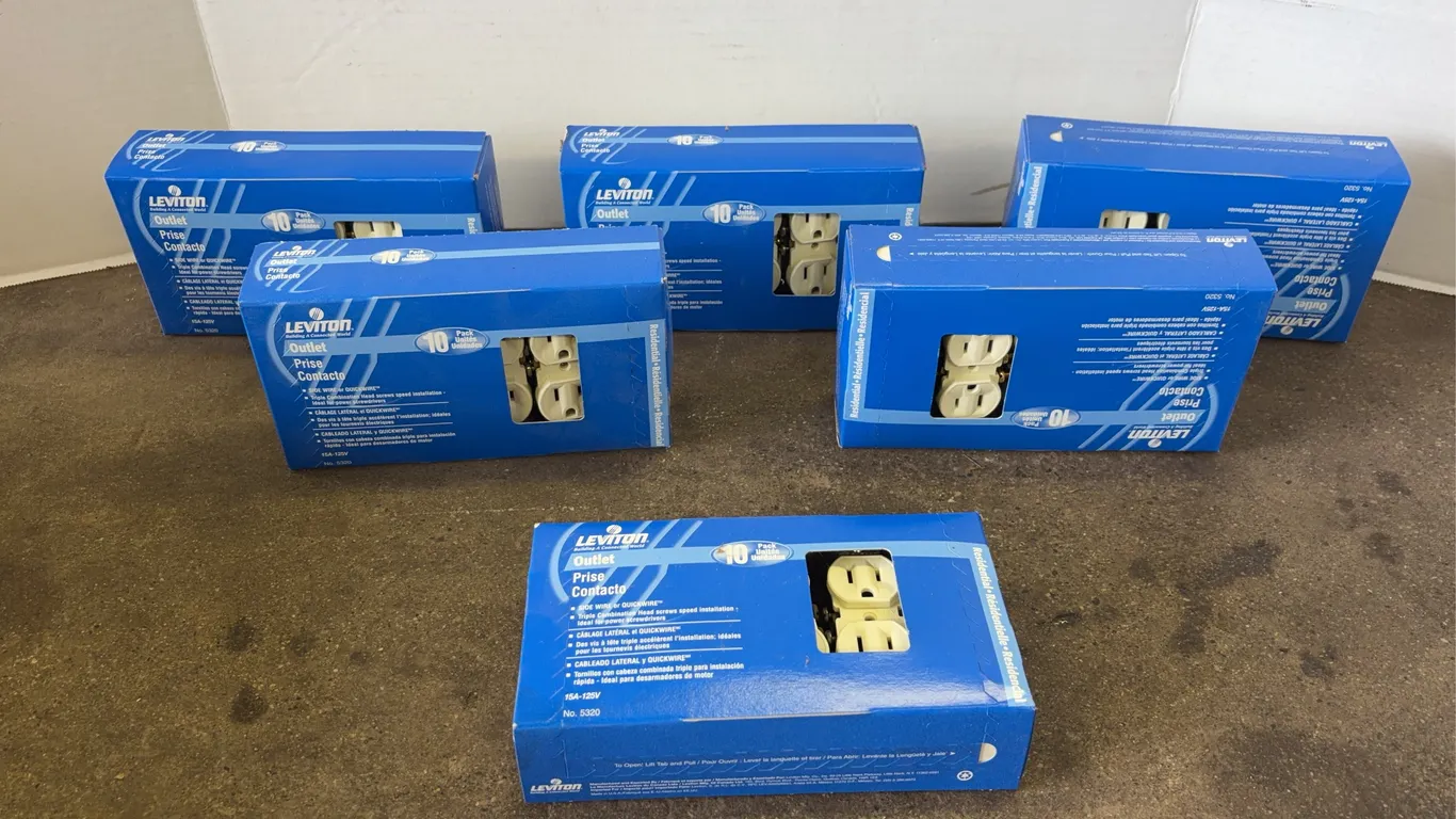 Leviton Model 5320 Duplex Receptacle Outlets 10 Pack Boxes Lot