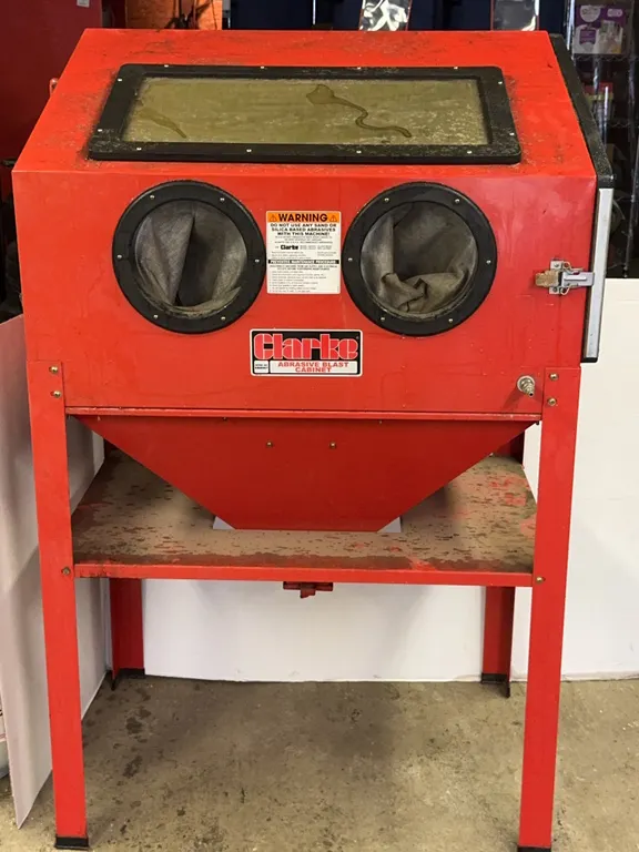 Clarke Model SB9007 Large Red Steel Abrasive Blast Cabinet
