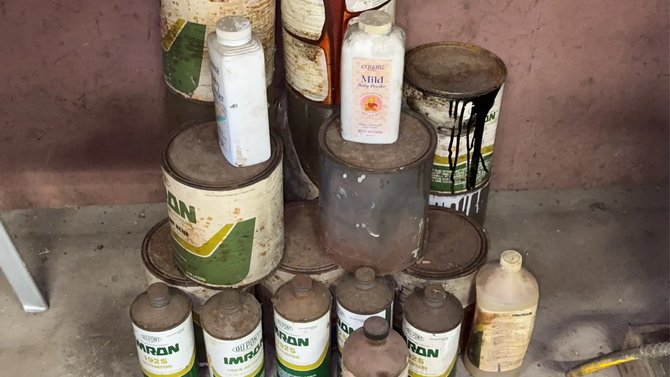 Assorted DuPont Imron Automotive Paint Cans and Activator Tins