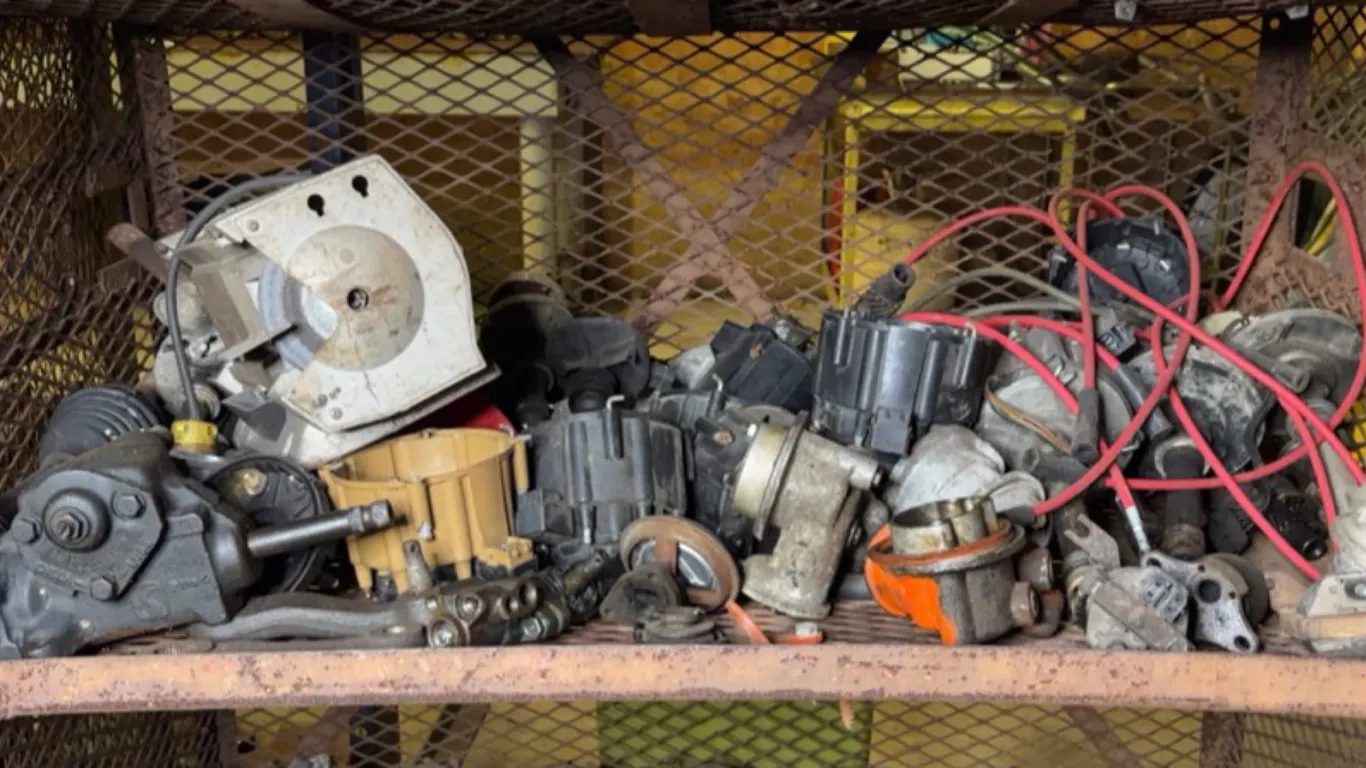 Assorted Automotive Parts Including Alternators Starters Distributors and Axle