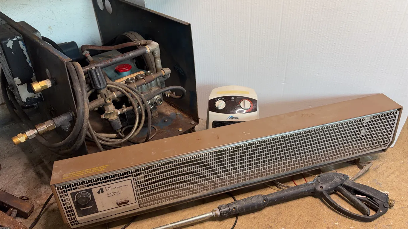Pressure Washer Pump System with Spray Wand and Electric Space Heaters