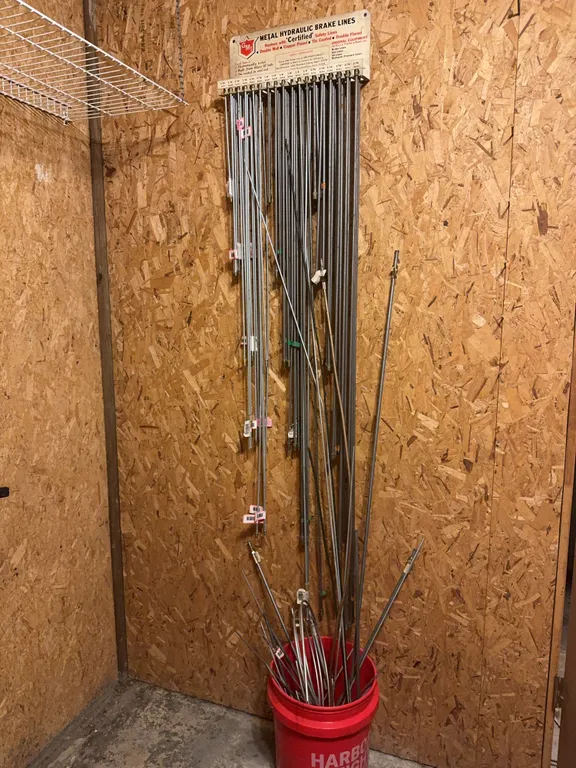 GMI Metal Hydraulic Brake Line Wall Rack Assortment