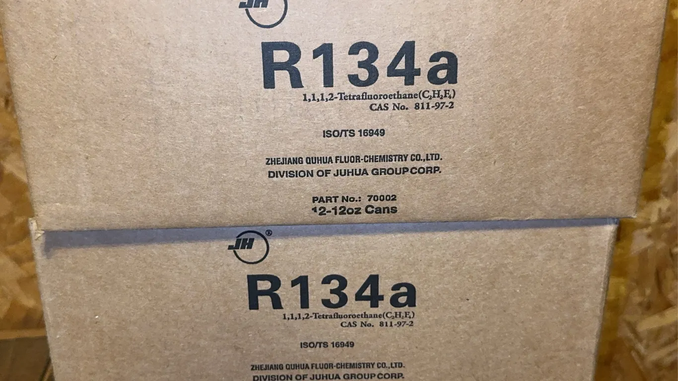 Juhua R134a Automotive Refrigerant Cases Twelve 12 Ounce Cans
