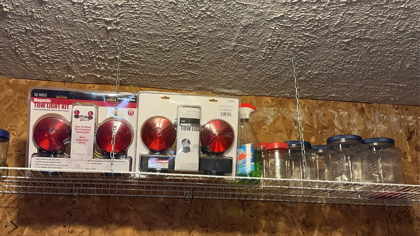Haul-Master 12V Magnetic Tow Light Kits with Wire Shelf and Storage Jars