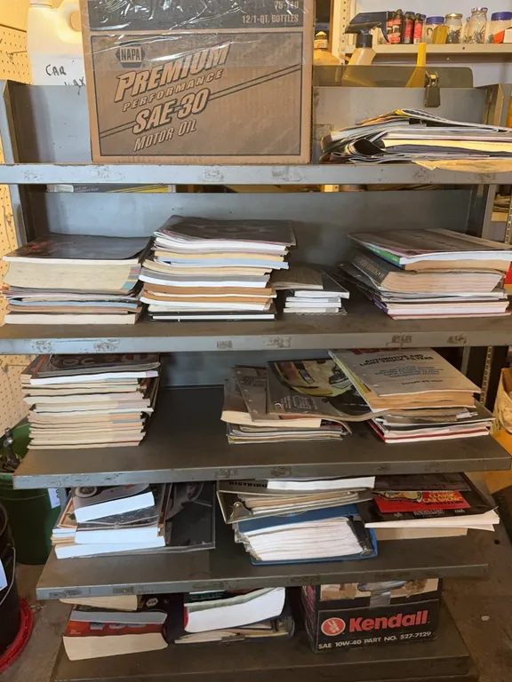 Automotive Reference Manuals Catalogs and Ephemera Metal Shelf Lot