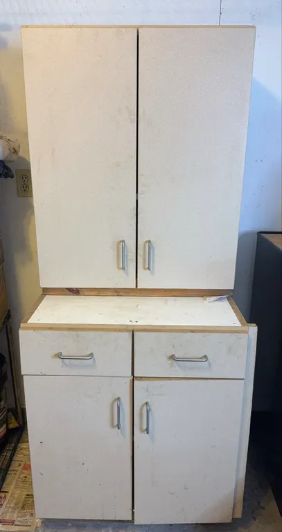 Workshop Storage Cabinet with Pneumatic Tools Hardware and Consumables