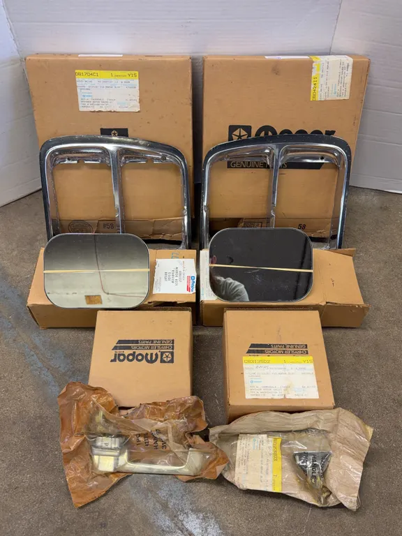 Mopar NOS Headlight Bezels Side Mirrors and Exterior Door Handles