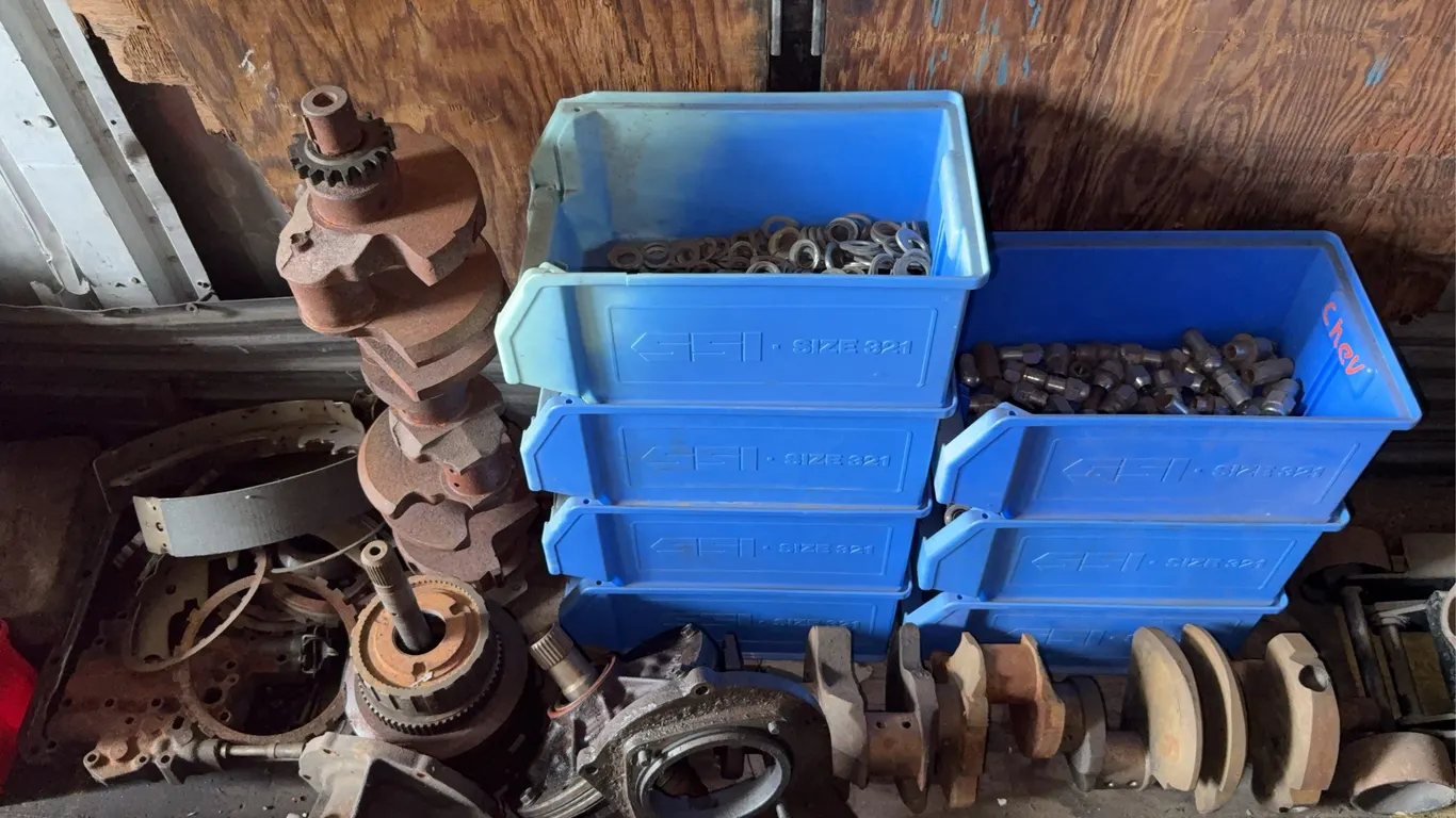 Engine Crankshafts Brake Shoes Transmission Components and Hardware Lot