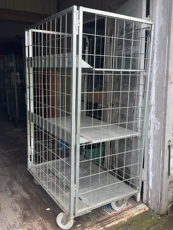 Mobile Wire Security Storage Cage Rolling Utility Cart