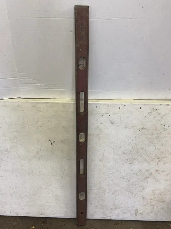 American Level Mfg Co 48 Inch Wood Brass Carpenter Spirit Level