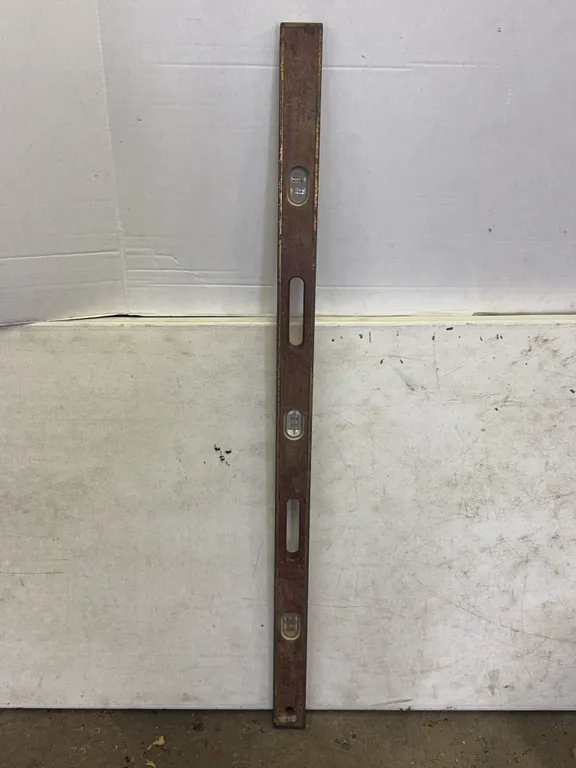 Goldblatt Tool Co. 48-Inch Brass Bound Wood Level