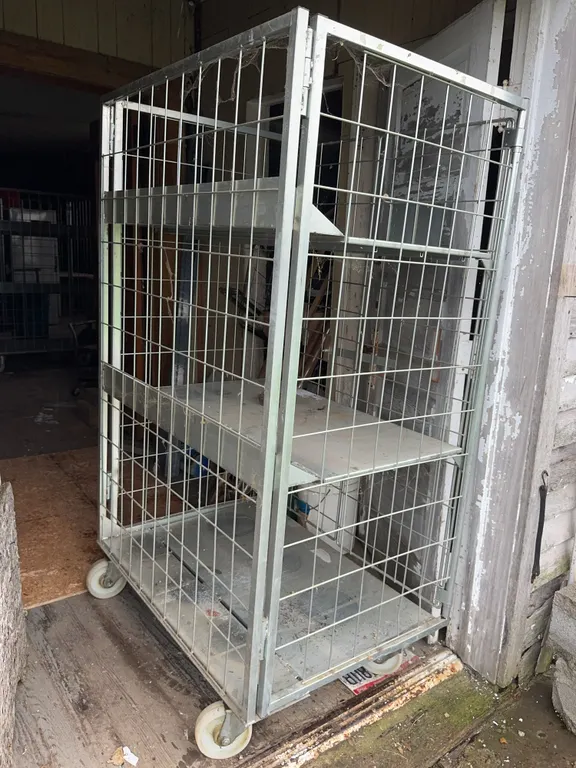 Heavy Duty Rolling Wire Security Cart Transport Trolley