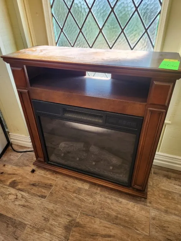 Electric Fireplace on Casters