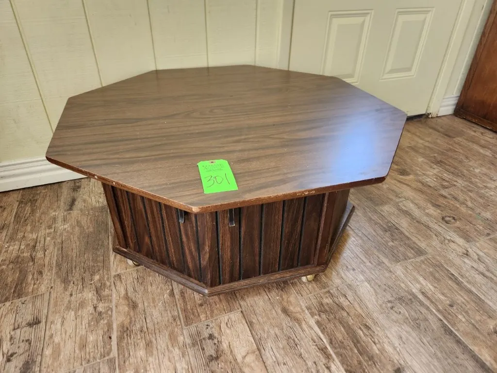 Octagon Coffee Table on Casters