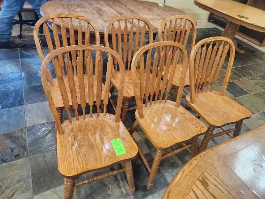 6 Oak Chairs