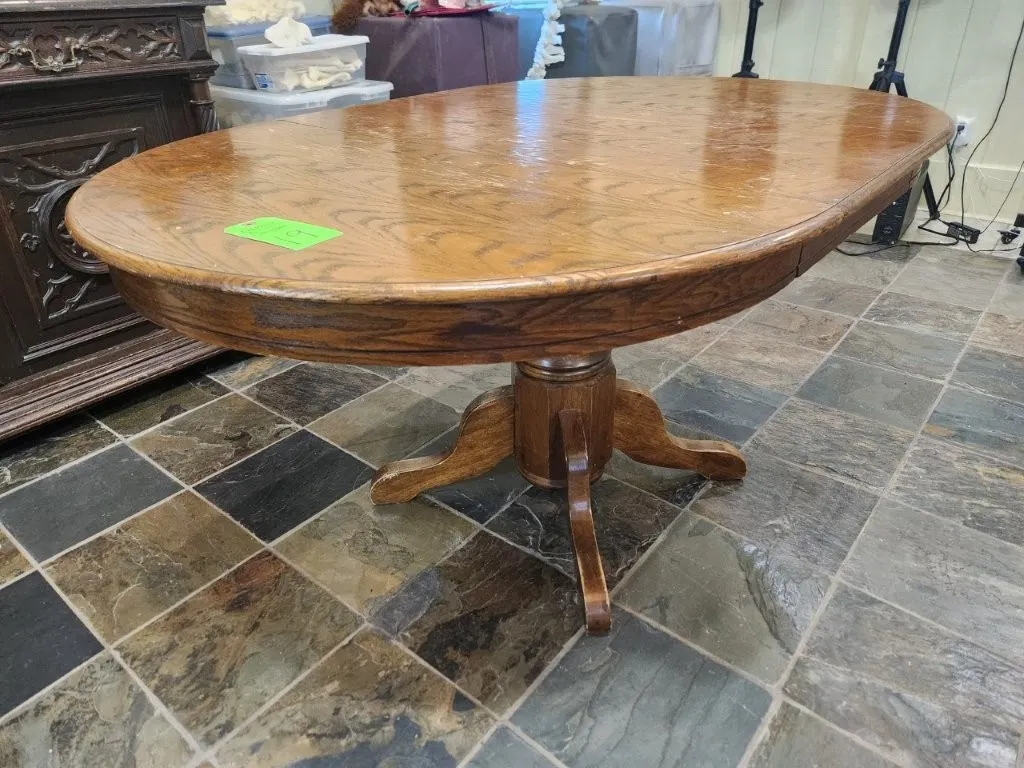 5' Dark Oak Dining Table w/ Leaf