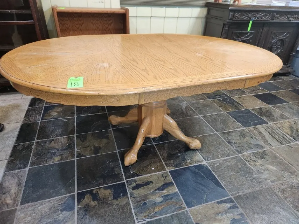 6' Blonde Dining Table w/ Leaf