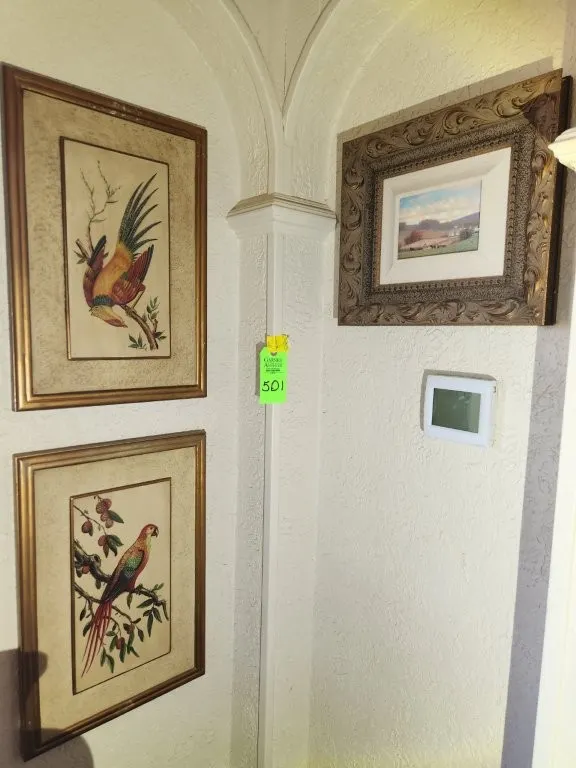 4 Bird Pictures & 1 Landscape 5 ct.