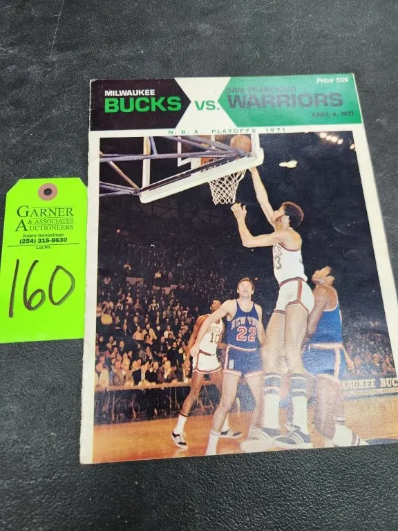 April 4, 1971 - Milwaukee Bucks vs. San Francisco Warriors NBA Playoffs Program - Signed