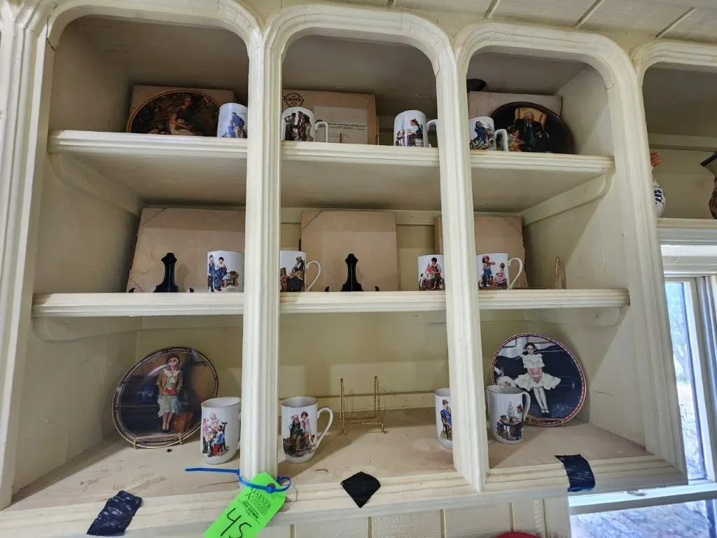 Norman Rockwell Plates & Cups Collection w/ Boxes