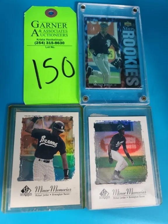 3 Michael Jordan Baseball Cards