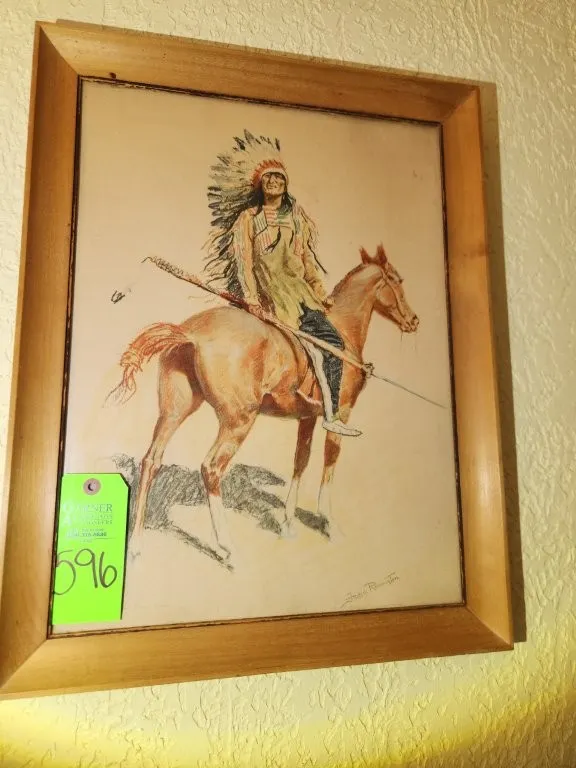"A Sioux Chief" By Frederic Remington