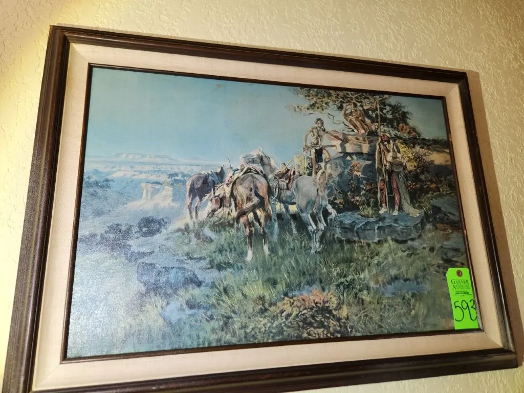 "Watching For Wagons" Charles M Russell