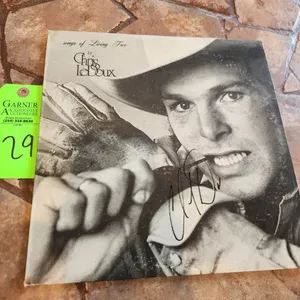 Autographed Chris LeDoux Songs of Living Free Vinyl Album