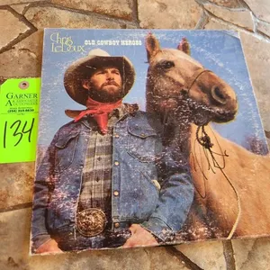 Autographed Chris LeDoux Old Country Heroes Vinyl Album