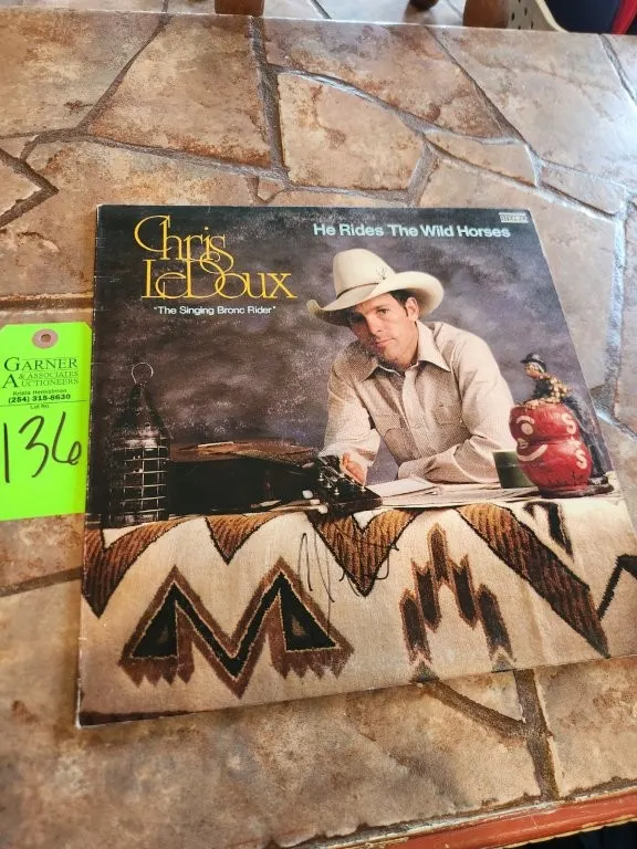Autographed Chris LeDoux He Rides the Wild Horses Vinyl Album