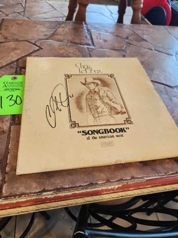 Autographed Chris LeDoux Songbook of the American West Vinyl Album