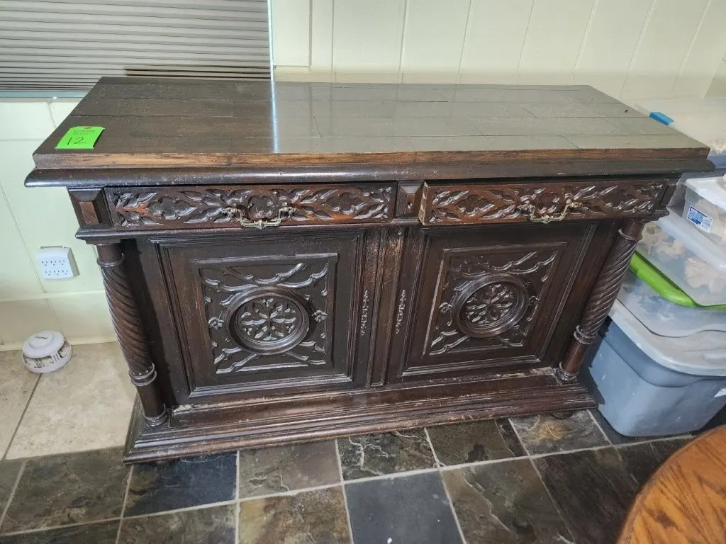 Vintage Walnut Wooden Buffet