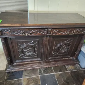 Vintage Walnut Wooden Buffet