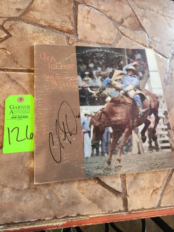 Autographed Chris LeDoux Sing Me A Song Mr. Rodeo Man Vinyl Album