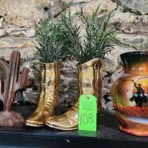 Western Decor Lot on Mantle