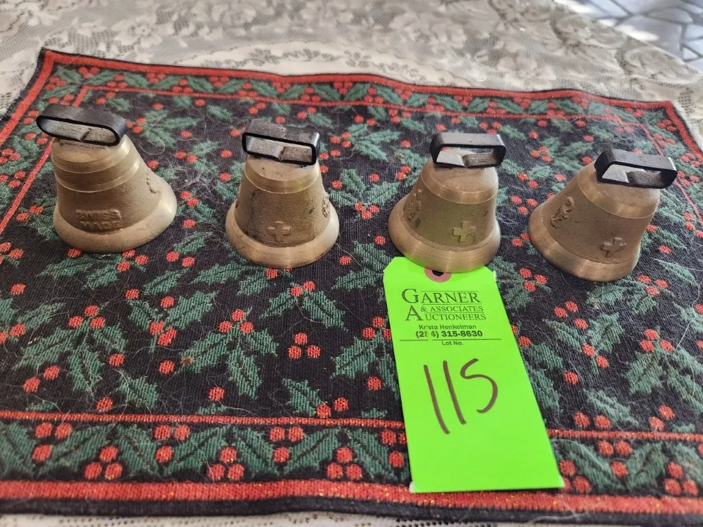 Swiss Made Brass Dairy Cow Bells 5 Ct.