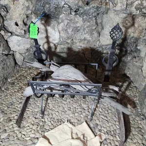 Wrought Iron Fireplace Grate & Andiron