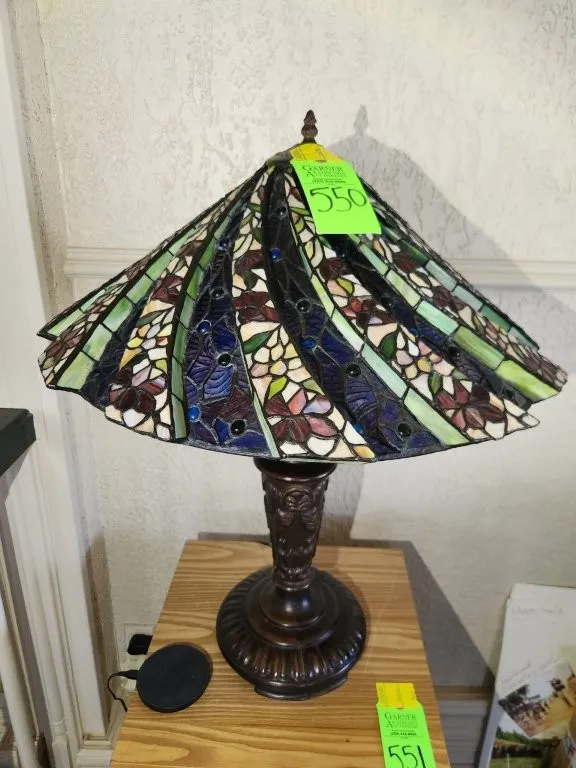 Tiffany-Style Lamp Acrylic/Resin Faux Glass