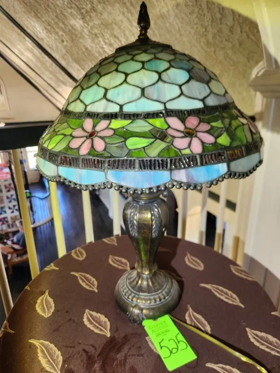 Tiffany-Style Lamp Acrylic/Resin Faux Glass