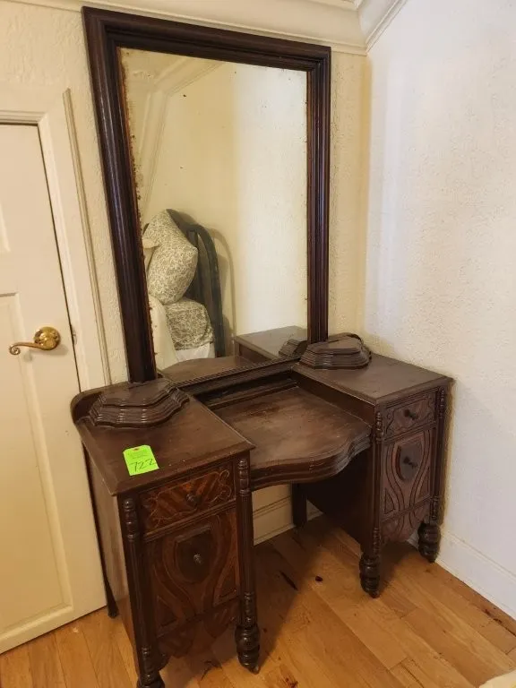 Dresser on Casters & Mirror