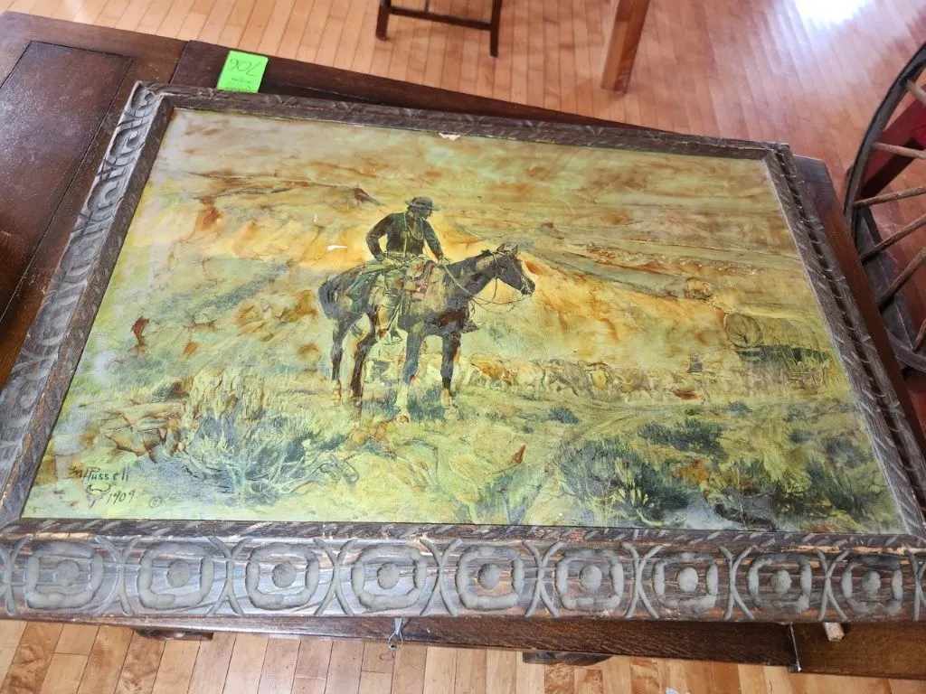 "The Wagon Boss" 1909 Oil Painting By Charles M Russell