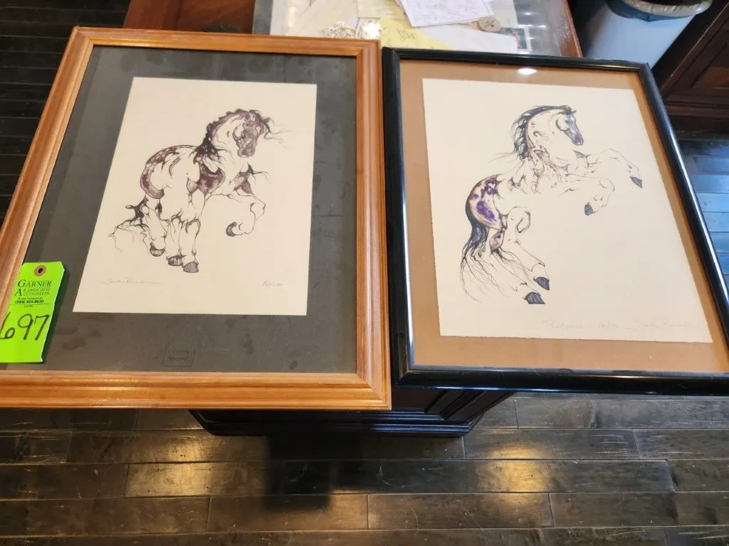 2 "Merlot" Paintings by Sarah Lynn Richards
