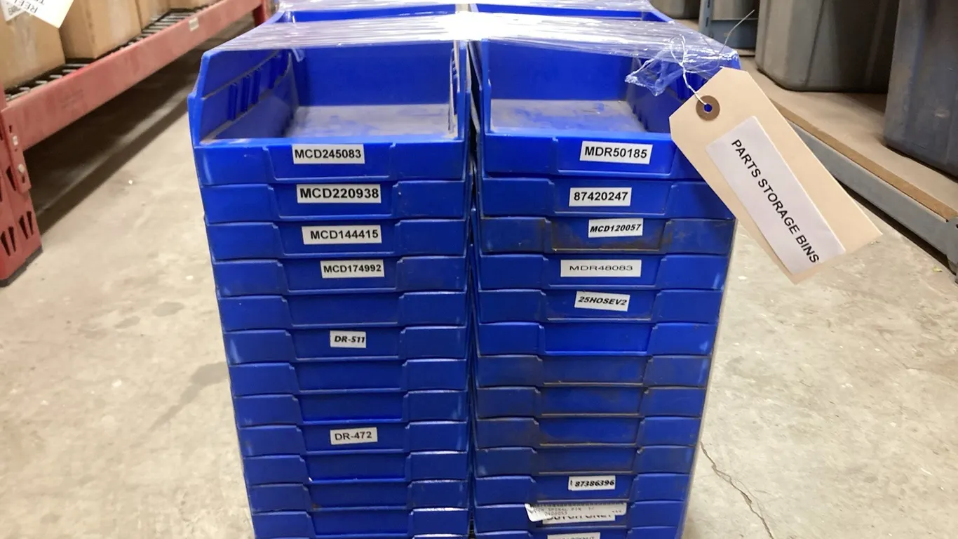 Bundle with (26) 12" x 6" x 4" Poly Storage Bins