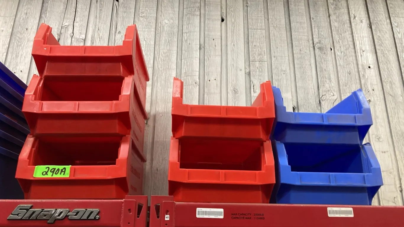 Bundle with (7) 19" x 12" x 8" Poly Storage Bins