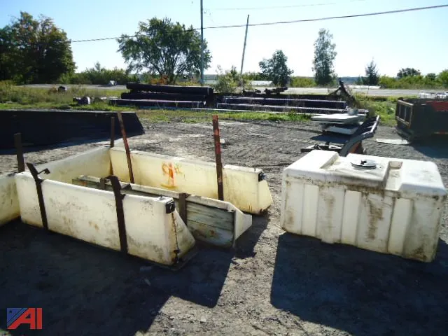 (5) Assorted Poly Calcium Tanks